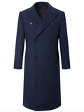 FANG® Extra Long Knee-Length Woolen Coat