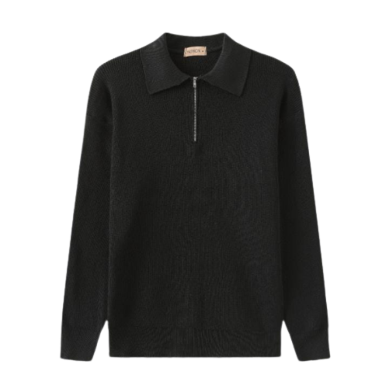 CALORÉ® Men's Polo Pullover Sweatshirt - Black / M