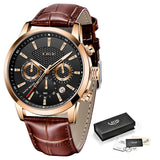 LIGÉ® Men's Quartz Leather Watch