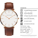 SCOSEZE® Silver Brown Leather Watch