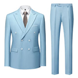 ALEKSEI®  Suit Jacket Blazers Coat Pants 2 Peaces Set