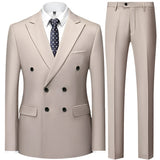 ALEKSEI®  Suit Jacket Blazers Coat Pants 2 Peaces Set