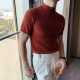 GRANDINI® Men Short Sleeve Knitted Sweater