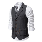 GENNADI® Men's Retro Lapel Chain Vest