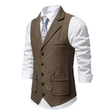 GENNADI® Men's Retro Lapel Chain Vest