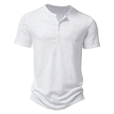 MILAZZO® Henley Collar Summer Casual T-Shirt