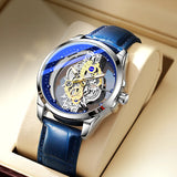 TREGON® Skeleton Gold Automatic Quartz Wrist Watch for Men