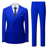 ALEKSEI®  Suit Jacket Blazers Coat Pants 2 Peaces Set