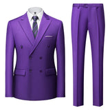 ALEKSEI®  Suit Jacket Blazers Coat Pants 2 Peaces Set