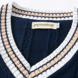 ANDREA® V-neck Retro Sweater