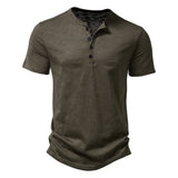 MILAZZO® Henley Collar Summer Casual T-Shirt