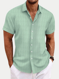 MARSELHA® Men's Linen Short Sleeve Shirt