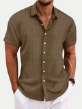 MARSELHA® Men's Linen Short Sleeve Shirt