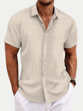 MARSELHA® Men's Linen Short Sleeve Shirt